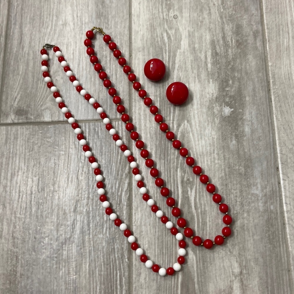 Vintage German 60.s clip earrings and necklaces